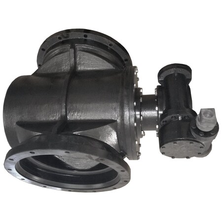 Valve Solutions Inc (Vsi) 16" Eccentric Plug Valve, Full Port, Mechanical Joint, Resilient Seated, with gear and nut operator PVIF16M-DDN-SS1/WN-J